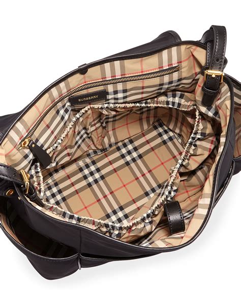 burberry diaper bag black|Burberry diaper bag used.